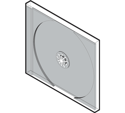 CDプラケース 1枚用 10mm厚 100枚セット