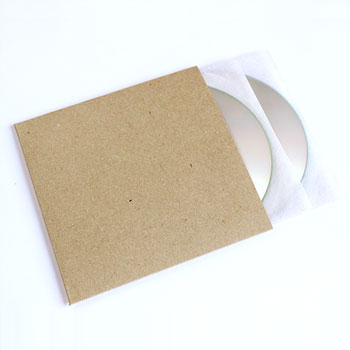 CD紙ジャケット 厚紙製 背付き クラフト茶 100枚セット