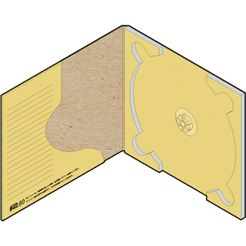 CD紙ケース 内側ポケット付き 定形郵便対応 クラフト茶＋専用封筒 50組セット